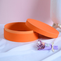 Boîte d'emballage de parfum ronde en papier cartonné recyclable de luxe avec couvercle, lamination mate et revêtement UV, prête pour cadre photo