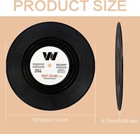 Desain Logo Kustom Non-Hitam Modern CD Vinyl Record Coaster Cetak Sablon Sutra