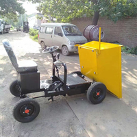 Extractor eléctrico de mortero de hormigón de cuatro ruedas Camión volquete eléctrico Ingeniería Transporte de carga y descarga