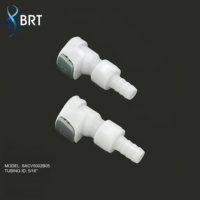 Raccords de tuyauterie série APC 1/4" 5/16" 3/8" – Vanne d'arrêt à corps femelle, adaptateur de raccord rapide en plastique