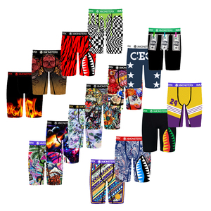 Venta al por mayor Ethica Shark Print Top-Rated Transpirable Chic <span class=keywords><strong>Boxer</strong></span> Brief Ropa interior para hombres - Product Image 1