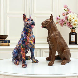 งานประดับตกแต่งเรซิ่นอีพ็อกซี่รูปสุนัขโดเบอร์แมนลายกราฟฟิตี ดีไซน์ใหม่ สำหรับตกแต่งบ้าน ห้องนั่งเล่น ตู้วางทีวี/ตู้ไวน์ - Product Image 2