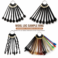 Échantillons de dreadlocks au crochet en laine 100% naturelle brésilienne, faits à la main, Remy, double trame machine, pour tressage et personnalisation
