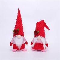 Poupée elfe en peluche faite à la main Lucky Swedish Tomte Couple 2 pièces pour la décoration de la maison de la Saint-Valentin