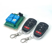 Émetteur-récepteur RF 4 canaux 433 MHz, contrôleur universel d'apprentissage, interrupteur métallique étanche avec fonction minuterie pour la maison 24V
