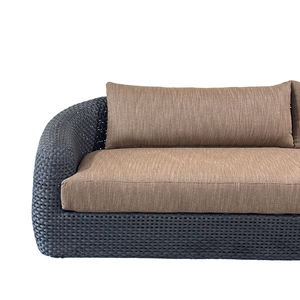 Muebles de exterior modulares en forma de L, marco de aluminio, sofá <span class=keywords><strong>seccional</strong></span> personalizable para jardín tejido de ratán PE - Product Image 4