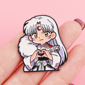 5 Nuevos Diseños de Alta Calidad, Insignias Metálicas de Anime Japonés de Inuyasha, Shippo y Miroku para Decoración de Bolsas y Ropa - Product Image 2