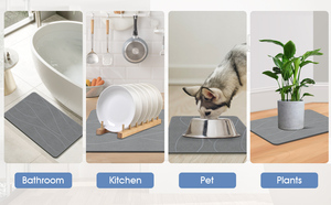 Tapete Plegable <span class=keywords><strong>de</strong></span> Piedra <span class=keywords><strong>de</strong></span> Diatomita Natural <span class=keywords><strong>de</strong></span> Secado Rápido y Súper Absorbente para Baño, Entrada, Fregadero <span class=keywords><strong>de</strong></span> Cocina, <span class=keywords><strong>Marca</strong></span> Personalizada - Product Image 6