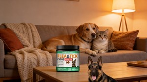 Friandises à mâcher <span class=keywords><strong>anti</strong></span>-parasites pour chiens et chats au lécithine de poulet – Protection naturelle contre les insectes, pour une peau et un pelage propres, apaisantes pour la maison et le jardin, usage quotidien - Product Image 4
