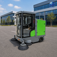 Balayeuse à canon à brouillard électrique autoportée LM-W2000 avec système de double filtration et faible émission de poussière pour aéroports, places publiques et parkings