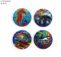 Sous-verre en acrylique monocouche avec effet gaufré intense, tapis de tasse avec pieds en silicone, sous-verre souvenir personnalisé