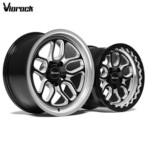 Ruedas Forjadas Viorock 17x12/18x12 True Beadlock para Carreras de Drag, Compatibles con Ford <span class=keywords><strong>Mustang</strong></span> <span class=keywords><strong>Shelby</strong></span> GT500/Cobra Jet <span class=keywords><strong>Chevrolet</strong></span> Camaro ZL1 1LE - Product Image 1
