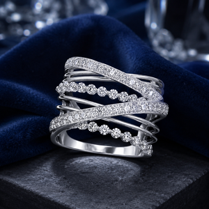 Anello con Design a Strati Incrociati, Stile Creativo per Donne - Product Image 5