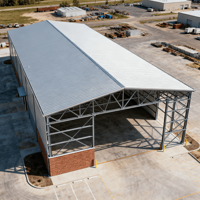 Almacén con Estructura de Acero, Diseño de Edificio Prefabricado Personalizado, Almacenamiento Industrial
