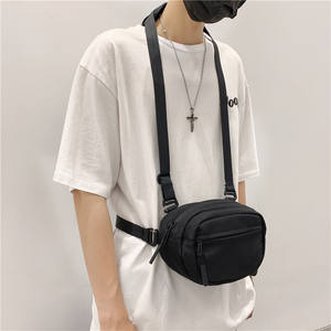 Moodin Men's Chest <b>Bag</b> Nylon <b>Large</b> Capacity Waterproof Solid Color <b>Black</b> Gray Dark Blue Everyday Outfits Fall 2024 - Product Image 5