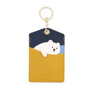 Llavero de Cuero PU con Diseño de Animal de Dibujos Animados, Porta Tarjetas de Identificación, Impresión Serigráfica, Forma Irregular, Regalo Original, Venta al Por Mayor - Product Image 5