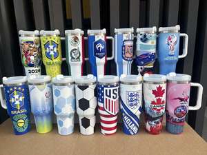 Gobelet isotherme personnalisé pour événements sportifs, 40 oz, avec poignée, vente en gros, souvenir d'équipe, cadeaux pour les Coupes du Monde - Product Image 2