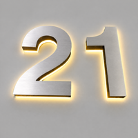 Letras Luminosas LED 3D Personalizadas para Exteriores Comerciales con Opciones de Acero Inoxidable/Acrílico RGB/Color Estático