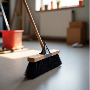 Testa di scopa da 40 cm con morsetto e blocco in legno per la pulizia dei pavimenti - Product Image 3