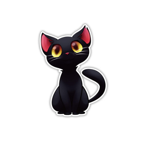 Decorazione finestrino <span class=keywords><strong>auto</strong></span> gatto nero graffiato verso il basso decalcomania Halloween animale gatto adesivo Pvc - Product Image 2