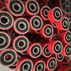 بكرة تغذية من المطاط قابلة للتخصيص من البولي يوريثان مع بكرات آلية من الصلب الصلب لدفع العجلات - Product Image 3