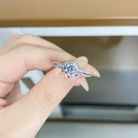 Bague en diamant du Mozambique pour femme, en argent 925, moissanite couleur D, demi-alliance, 1, 2 ou 3 carats, bijoux de doigt en argent pur, vente en gros