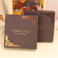 Boîte cadeau de luxe personnalisée pour bonbons, chocolats, papier doré, séparateur intérieur, boîte à dessert, emballage