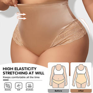 <span class=keywords><strong>Vita</strong></span> <span class=keywords><strong>alta</strong></span> taglie forti in pizzo Lifter di seta di ghiaccio <span class=keywords><strong>perizoma</strong></span> Shaper Shaper <span class=keywords><strong>donna</strong></span> di controllo della pancia Shapewear Shorts Enhancer mutandine - Product Image 3