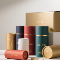 Boîte cylindrique de luxe biodégradable cosmétique huile essentielle soins de la peau tube de thé carton rond tube de papier boîte d'emballage pour lâche