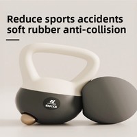 Kettlebell en PVC souple rempli de sable de fer - 6 kg pour femmes et hommes, fitness à domicile, tonification des fessiers, sculpture du corps, entraînement de force