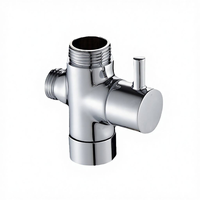 Robinet de séparation d'eau en laiton chromé à ouverture rapide, trois voies, 4/6 sorties, pour douche/salle de bain, facile à installer