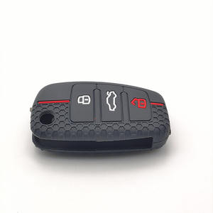 Couverture de porte-clés de voiture en silicone pour <span class=keywords><strong>Audi</strong></span> A1 A3 A6 C5 C6 Q3 Q2 Q7 TT TTS R8 S3 S6 <span class=keywords><strong>RS3</strong></span> RS6 A4 - Product Image 3