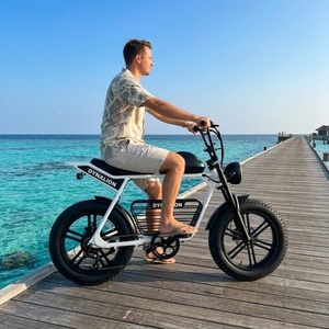 Bicicleta Eléctrica de Neumáticos Anchos de Estilo Casual en Color Blanco con Cambio de 7 Velocidades, Bicicleta Eléctrica para Vacaciones en Isla o Resort - Product Image 5