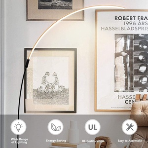 Modern Minimalist LED Corner Stand <strong>Floor</strong> <strong>Lamp</strong> Dimmable Gooseneck <strong>Arc</strong> with Curved Design for Living Room Decoration - Product Image 6
