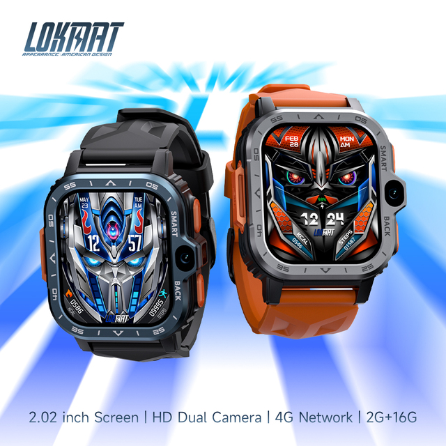 HD APPLLP 4 MAX 2.02-Inch Android 8.1 4G Network Wifi Smart Watch 2GB+16GB Sport Dual Camera GPS Smartwatch With Sim Card