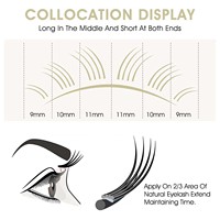 Y Shape 5D 0.07 D Curl Noir Mat Faux Vison Extensions de Cils Individuels Extension de Cils Plateau Cils