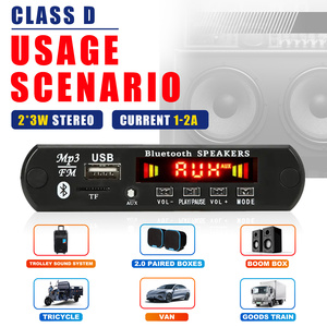 6W amplificatore DC 5V MP3 WMA scheda di decodificatore microfono <span class=keywords><strong>Bluetooth</strong></span> <span class=keywords><strong>5.0</strong></span> Audio USB TF Radio 3 W lettore MP3 auto registratore vocale senza fili - Product Image 4