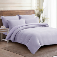 Ensemble de literie en microfibre moderne haute taille 100% polyester rayures motif 6 pièces housse de couette ensemble de draps tissé personnalisable