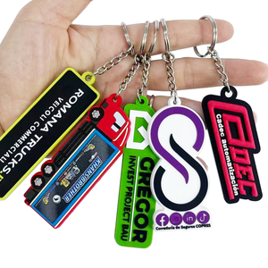 Cartoon Promotional Carabiner Keychains Cute PVC Silicone and Metal Backpack Gift or Car Pendant Rubber Key Holder