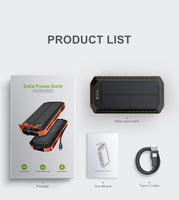 Orico — chargeur solaire, 20000mAh, Portable, pour batterie externe étanche, Compatible avec le boîtier, meilleure vente