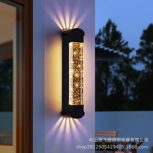 Applique murale extérieure LED en cristal, étanche, à bulles, éclairage haut/bas pour villa, jardin, portail, pilier, terrasse - Product Image 2
