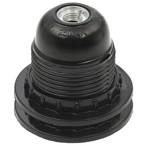 Support de lampe E27 avec 2 anneaux noirs pour la fixation de la base de l'ampoule - Product Image 1