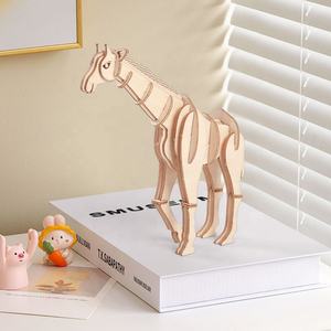 Nouveau design de <span class=keywords><strong>puzzle</strong></span> en bois découpé au laser, jouet éducatif, bricolage, assemblage d'animaux en carton, puzzles en bois 3D pour enfants - Product Image 1