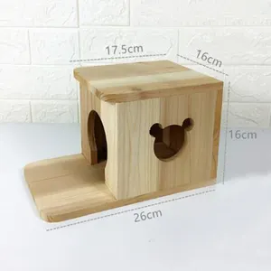 Özel ahşap hamster kafes evi kirpi ev ve gine domuz kulübe hideout küçük hayvan kafesleri - Product Image 1