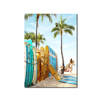 Fournisseur de toiles murales HD sur le thème des planches de surf, imprimés de plage tropicale, articles de décoration pour la chambre