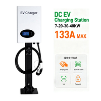 Nueva Estación de Carga para Vehículos Eléctricos de Corriente Continua (CC) Comercial CCS2, Montada en Pared, 7-20-30-40 kW, Clasificación IP54, Pantalla Táctil de 4.3'', Ethernet/WiFi