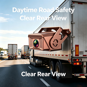 Telecamera di Retromarcia per Camion Pesanti, Videocamera di Monitoraggio Veicoli HD con Visione Notturna, Antivibrazioni, IP67, Supporto Regolabile per Autocarri - Product Image 2