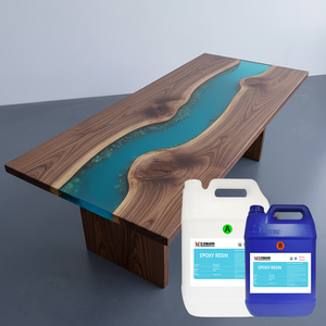Resina Epoxi Líquida AB Transparente Autonivelante para Madera, Precio al por Mayor, para Barra de Café River Coffee - Product Image 1