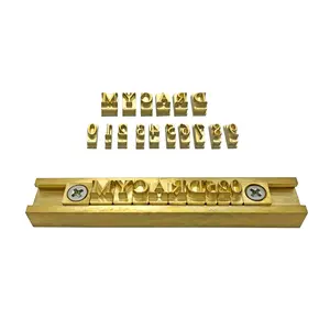 Custom 6mm 8mm 10mm Alphabet Leather Metal Brass Number Letter Stamp for Hot Stamping Machine