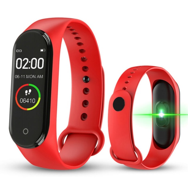 M4 Android TFT Sport Bracelet Pedometer Fitness Tracker Heart Rate Blood Pressure for Health Smartwatch